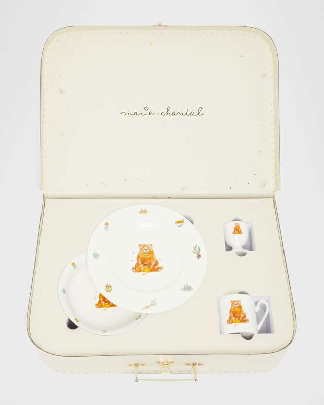 Manners Begin at Breakfast Crockery Suitcase Set